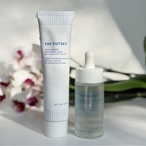 The Outset Skincare Duo- Ultra-Light Moisture-Boosting Oil + Cool Cream Mask NEW